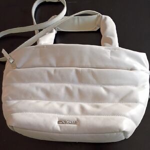 Steve Madden Cream Quilted Shoulder Bag
